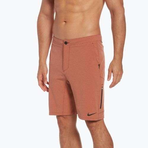 Мъжки хибридни шорти за плуване Nike Flow 9 Orange NESSC515