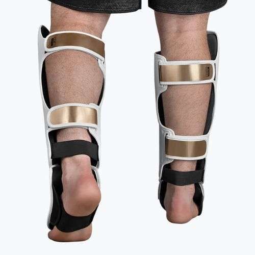 Hayabusa T3 Striking Shin Guards бяло и златно T3SSG