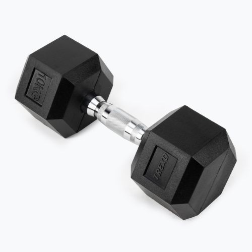 Гумиран дъмбел TREXO Hex HXD100 10 kg