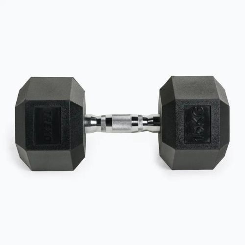 Гумиран дъмбел TREXO Hex HXD150 15 kg
