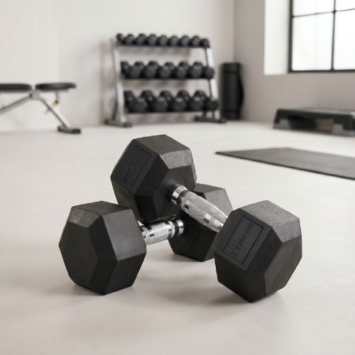 XTREXO Hex 20 кг гумирани дъмбели