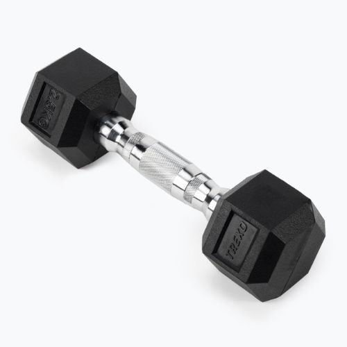 Гумиран дъмбел TREXO Hex HXD25 2.5 kg