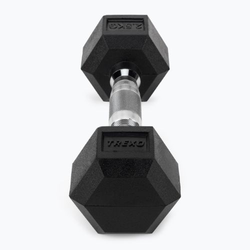Гумиран дъмбел TREXO Hex HXD25 2.5 kg