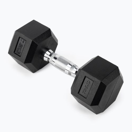 Гумиран дъмбел TREXO Hex HXD75 7.5 kg