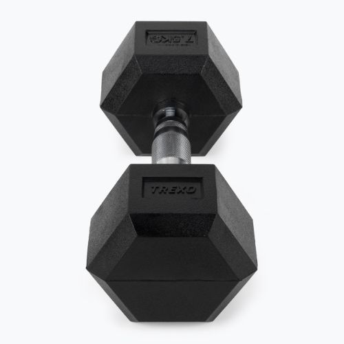Гумиран дъмбел TREXO Hex HXD75 7.5 kg