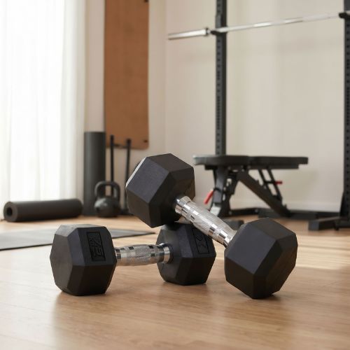 Гумиран дъмбел XTREXO Hex HXD75 7.5 kg
