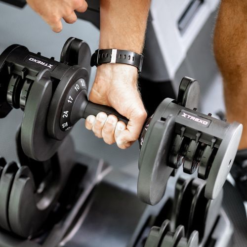 Регулируем дъмбел TREXO TXO-B4W005 32 кг черен