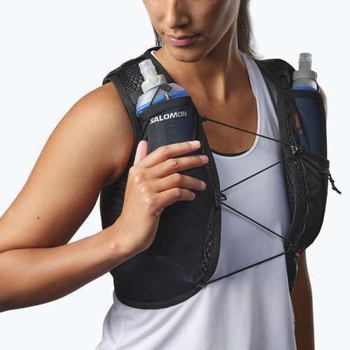 Дамска жилетка за бягане Salomon Active Skin 4 black/metal