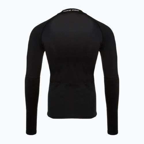Мъжка блуза с дълъг ръкав за тренировка Nike Pro Dri-Fit Warm black/white