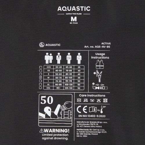 AQUASTIC Active 50N жилетка за спускане с въже, черна