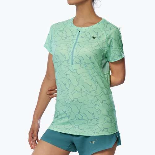 Дамска тениска за бягане Mizuno Graphic Trail Tee neo mint