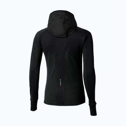 Дамско яке за бягане Mizuno Active Warm Hybrid Full Zip Hooded black