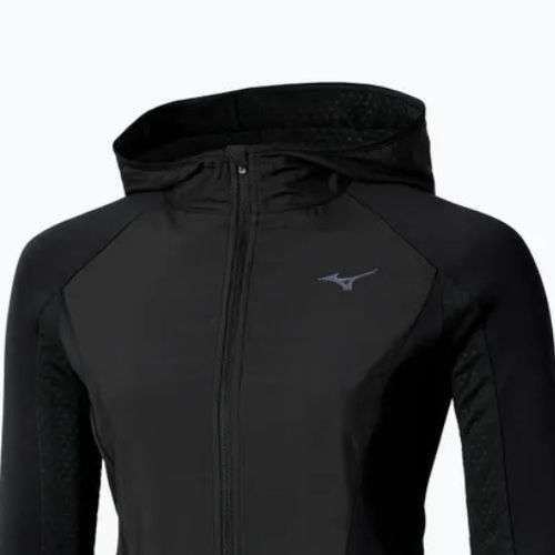 Дамско яке за бягане Mizuno Active Warm Hybrid Full Zip Hooded black