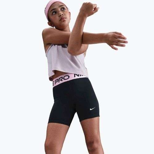 Детски шорти Nike Pro Dri-Fit 5" black/med soft pink/white