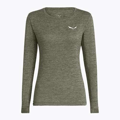 Дамска блуза с дълъг ръкав Salewa Puez Melange Dry faded green melange