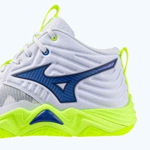 Обувки за волейбол Mizuno Wave Momentum Elite Mid white/lightning yellow/dazzling blue