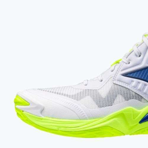 Обувки за волейбол Mizuno Wave Momentum Elite Mid white/lightning yellow/dazzling blue