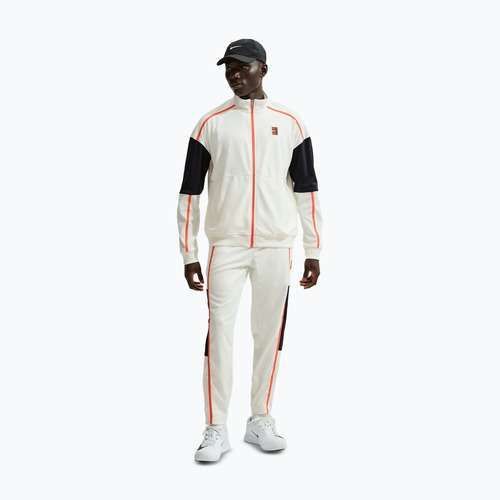 Мъжки тенис суитшърт Nike Court Heritage sail/turf orange