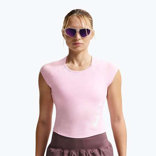 Дамска тениска за бягане Nike Swoosh Run Dri-Fit pink foam/photon dust/white