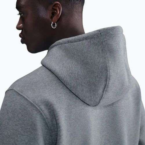Мъжки суитшърт Nike Club Pullover Hoodie dark grey heather/light smoke grey/white