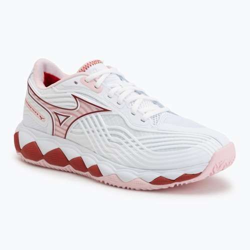 Дамски тенис обувки Mizuno Wave Enforce Tour 2 CC white/pinkesque/barbados/cherr