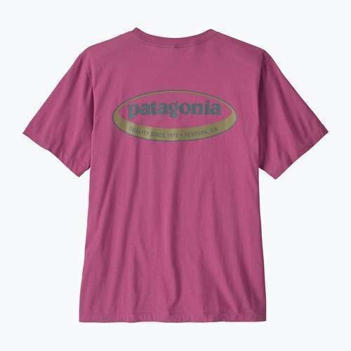 Мъжка тениска Patagonia '95 Oval Logo faded magenta
