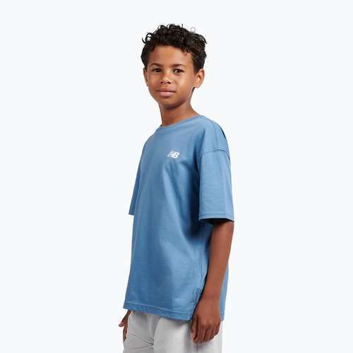 Детска тениска New Balance Jersey Small Logo Tee shoreline blue