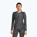 Дамска блуза с дълъг ръкав Icebreaker Merino 260 Tech Vertex Crewe Delta Lines AOP black/snow/j