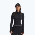 Дамска блуза с дълъг ръкав за тренировка Under Armour ColdGear Textured 1/2 Zip black/white/metalic silver
