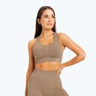 Дамски тренировъчен сутиен Gym Glamour push up бежов 320
