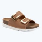 Дамски чехли Scholl Montery 2 Straps Ad Med cognac