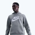 Мъжки суитшърт Nike Club Pullover Hoodie dark grey heather/light smoke grey/white 4