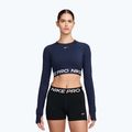 Дамски топ с дълъг ръкав за тренировка Nike Pro 365 Dri-Fit midnight navy/white