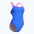 Дамски бански костюм от една част arena Monogram Challenge back blue river multi/shocking pink 3