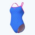 Дамски бански костюм от една част arena Monogram Challenge back blue river multi/shocking pink 4