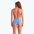 Дамски бански костюм от една част arena Monogram Challenge back blue river multi/shocking pink 7