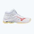 Дамски обувки за волейбол Mizuno Wave Voltage 2 Mid white/calypso coral/pale banan 8
