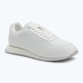 Calvin Klein Women's Shoes HW0HW02574 Runner Lace Up Mono Pu Triple Bright White