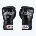 Fairtex Стилни ъглови боксови ръкавици за спаринг - заключен палец черни 2