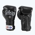 Fairtex Стилни ъглови боксови ръкавици за спаринг - заключен палец черни 7