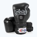 Fairtex Стилни ъглови боксови ръкавици за спаринг - заключен палец черни 11