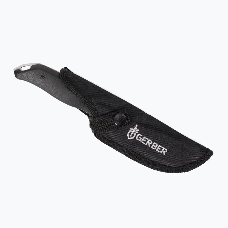 Gerber Travel Knife Moment Fixed Large Drop Point Black Silver 31-003617 4