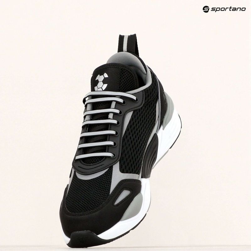 EA7 Emporio Armani Ace Runner Mesh черни/ сребърни обувки 10