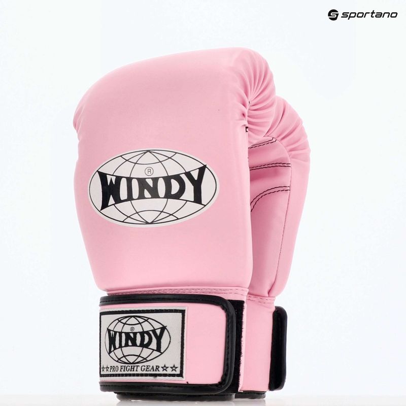 WINDY Classic Синтетична кожа розови боксови ръкавици 8