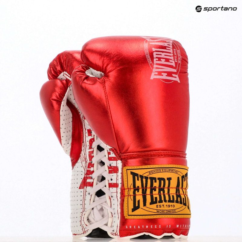 Боксови ръкавици Everlast Fight Leather red 9