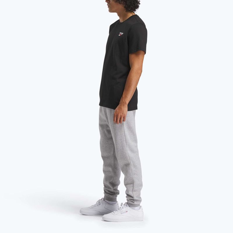 Мъжка тениска Reebok Identity Small Logo Tee черна/бяла/векторно червена 2