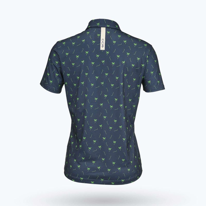 Дамска поло тениска CCM Golf Polo Palms dark mint 2