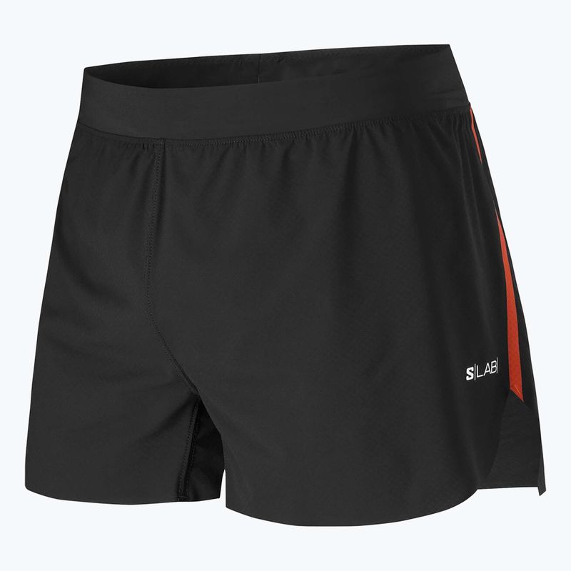 Мъжки къси панталони за бягане Salomon S/Lab Speed Spl 3" тъмно черно / огнено червено 6