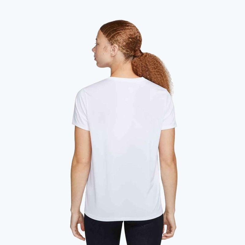 Дамска тениска за тренировка Nike Dri-Fit white/ black 3