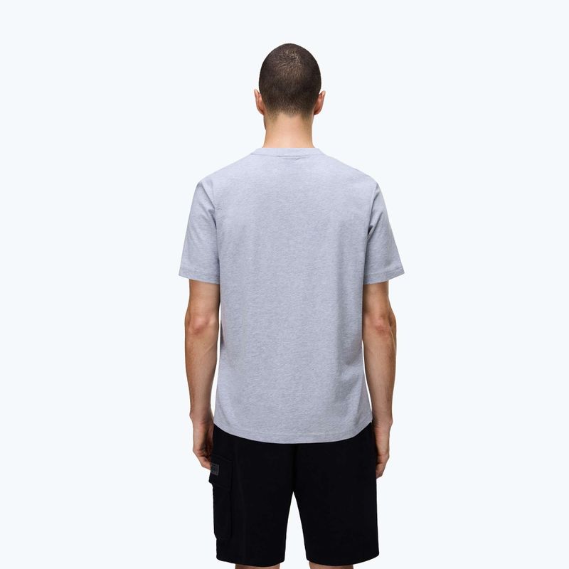 Мъжка тениска Napapijri S-Box Logo light grey melange 2